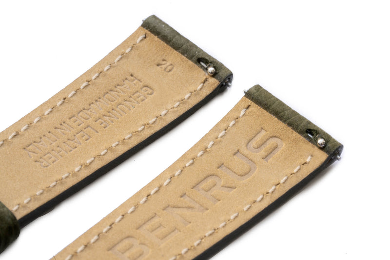 Green Italian Leather 20mm Strap