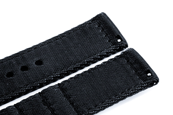 Black Seatbelt Nylon Two-Piece Nato Strap