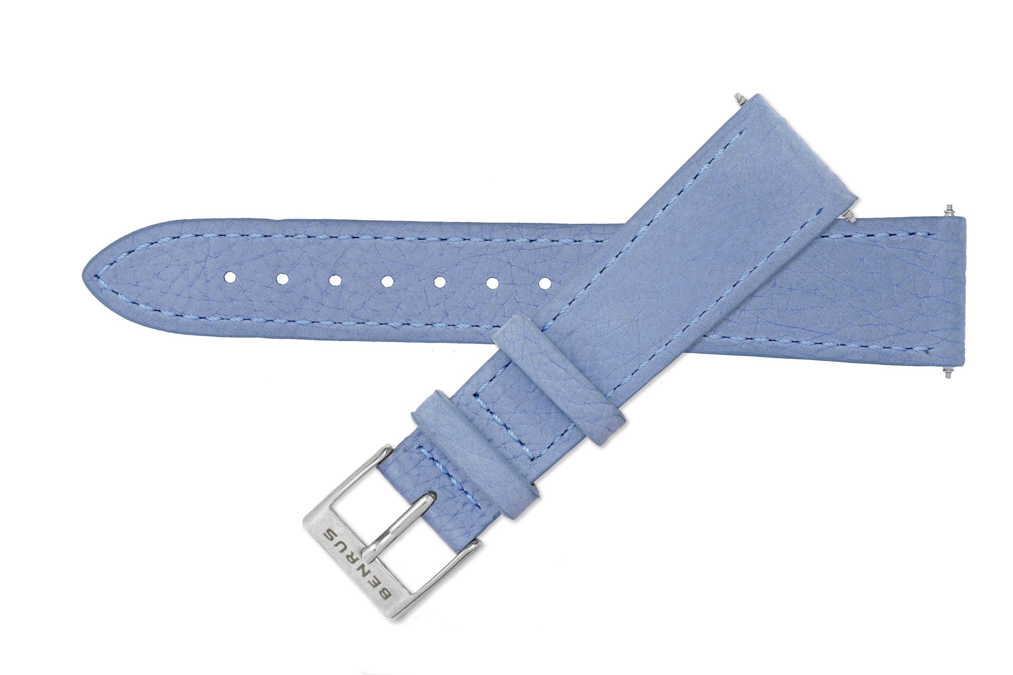 Blue Italian Leather 20mm Strap